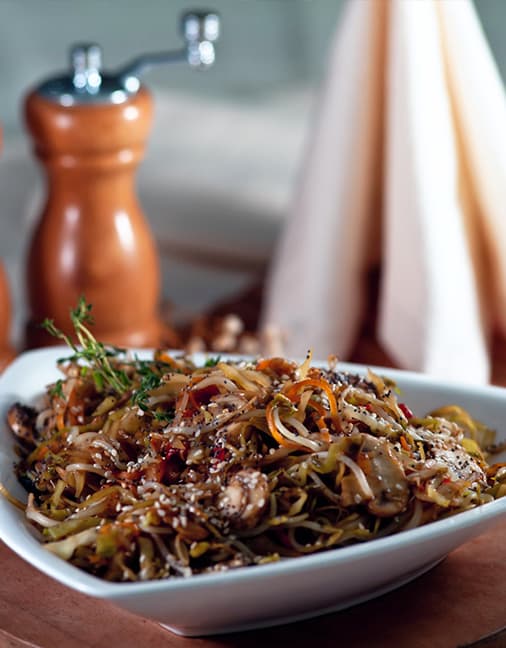 Receta de Ensalada Teriyaki con Champiñones Setas de Cuivá