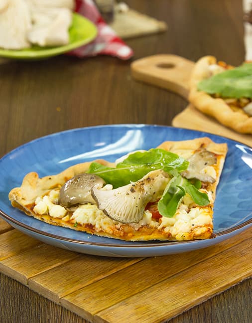 Receta de Pizza vegetariana con vegetales y champiñones Setas de Cuivá