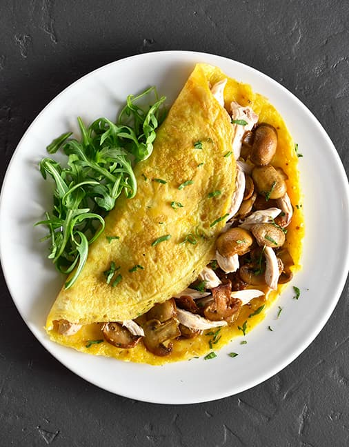 Receta de Frittata de huevo con Champiñones Setas de Cuivá