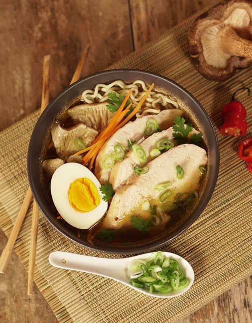 Receta de Ramen de Champiñones en Setas de Cuivá