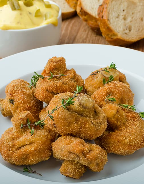 Receta de Champiñones Apanados Setas de Cuivá