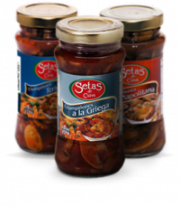 3 tarros de vidrio de champiñones en salsa de Setas de Cuivá: Teriyaki, A la Griega