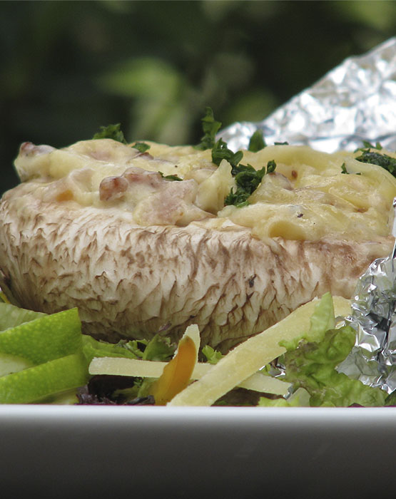Receta de Portobello Setas de Cuivá Relleno a la Parrilla