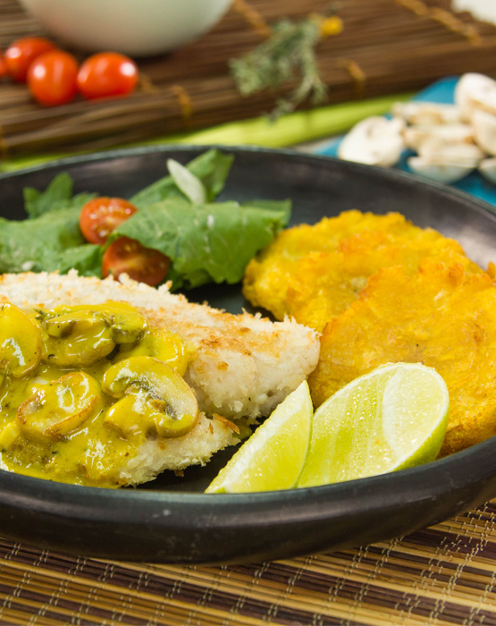 Receta de Róbalo con Champiñones Setas de Cuivá