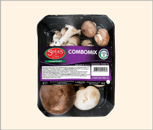 Combo Mix: Champiñón, Portobello, Crimini y Oyster en empaque PET negro
