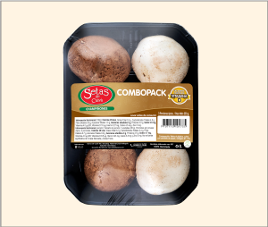 Combo Pack Setas de Cuivá (Champiñones y Crimini) en bandeja PET reciclable negra