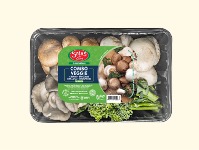 Combo Veggie Setas de Cuivá: Deliciosa mezcla de Setas frescas, Champiñón, Crimini, Oyster, acompañado de unos maravillosos Brocolinis de Pomario