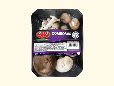 Combomix: Champiñón, Portobello, Crimini y Oyster en empaque PET negro