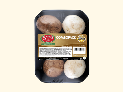 Combo Pack: Champiñón y Crimini en empaque PET negro en Setas de Cuivá
