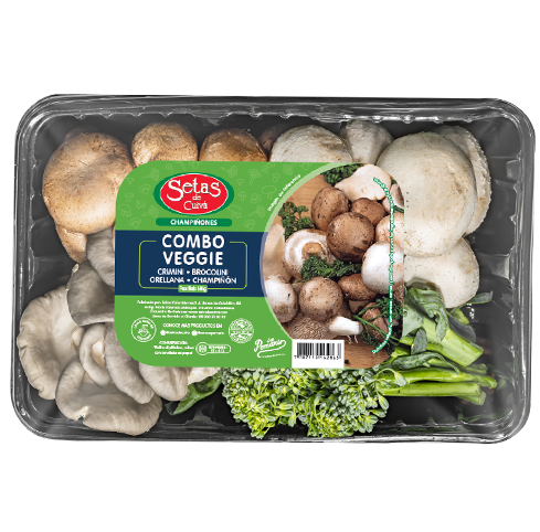Combo Veggie Setas de Cuivá: Deliciosa mezcla de Setas frescas, Champiñón, Crimini, Oyster, acompañado de unos maravillosos Brocolinis de Pomario
